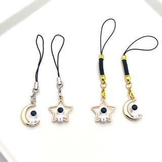 Móc Điện Thoại Di Động diy Hình Phi Hành Gia Mặt Trăng Ngôi Sao Hoạt Hình Có Dây Treo Túi Xách