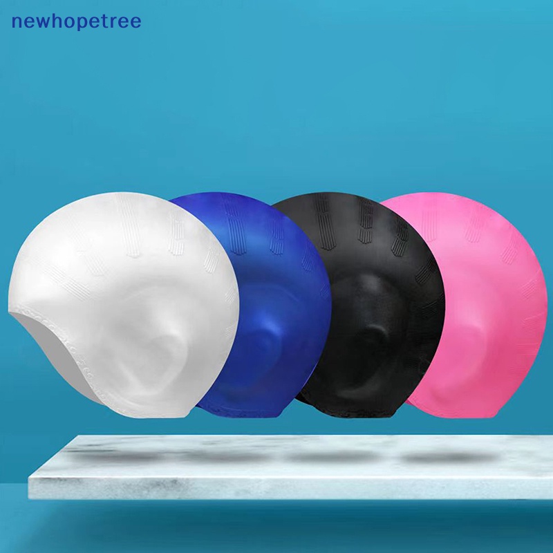 Ntvn Người Lớn Cao Cấp Bơi Nam Nữ Chống Thấm Nước Bể Bơi Bảo Vệ Tai Mũ Tóc Dài Lớn Silicone Lặn OIK