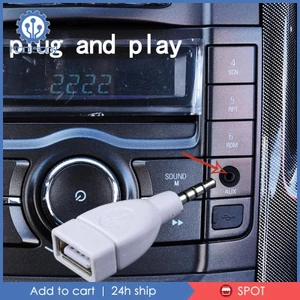 Giắc Cắm Âm Thanh AUX 3.5mm Male Sang USB 2.0 Female Cho Xe Hơi Koolsoo2