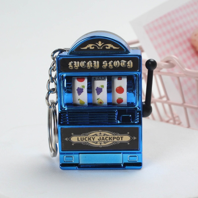 Ppy Khe Cắm Máy Móc Khóa Lucky Charm Jackpot Móc Khóa Mini Casino Mặt Dây Chuyền Túi Charm