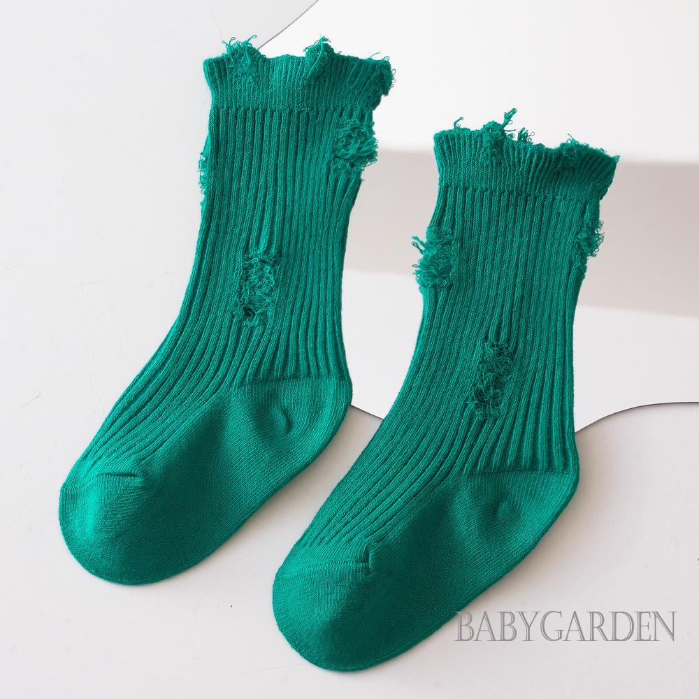 Vớ Cotton Mềm Mại Siêu Nhẹ Co Giãn Màu Trơn Rách Gối Cho Bé Trai / Bé Gái 6 Tháng - 5 Tuổi