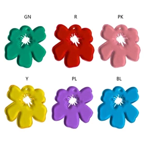 BTF Mini Acrylic Hoa Charm Mặt Dây Chuyền Hạt Rời Hoa Quyến Rũ DIY Trang Sức Làm