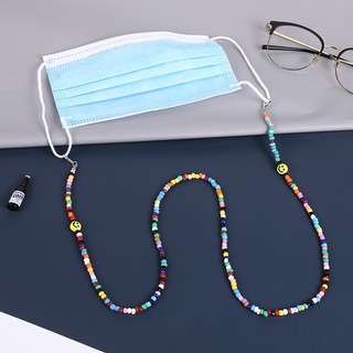 MEOWU Dây Đeo Khẩu Trang Mắt Kính Tai Phone Phong Cách Hàn Quốc Hình Mặt Cười Vàng