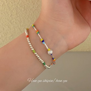 MEOWU Vòng Đeo Tay Dạng Chuỗi Hạt Hình Nhiều Màu Sắc Dễ Thương Phong Cách Hàn Quốc