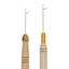 WEETW 3 Cái / bộ Móc Kim, Đan Tay Cầm Bằng Gỗ Móc, Dụng Cụ May Kim Loại Tóc Nối Dài Tóc Dệt Micro Hook DIY