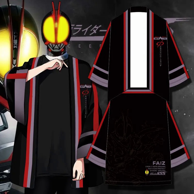 Kamen rider faiz build drive decade cosplay kimono áo khoác unisex thời ...