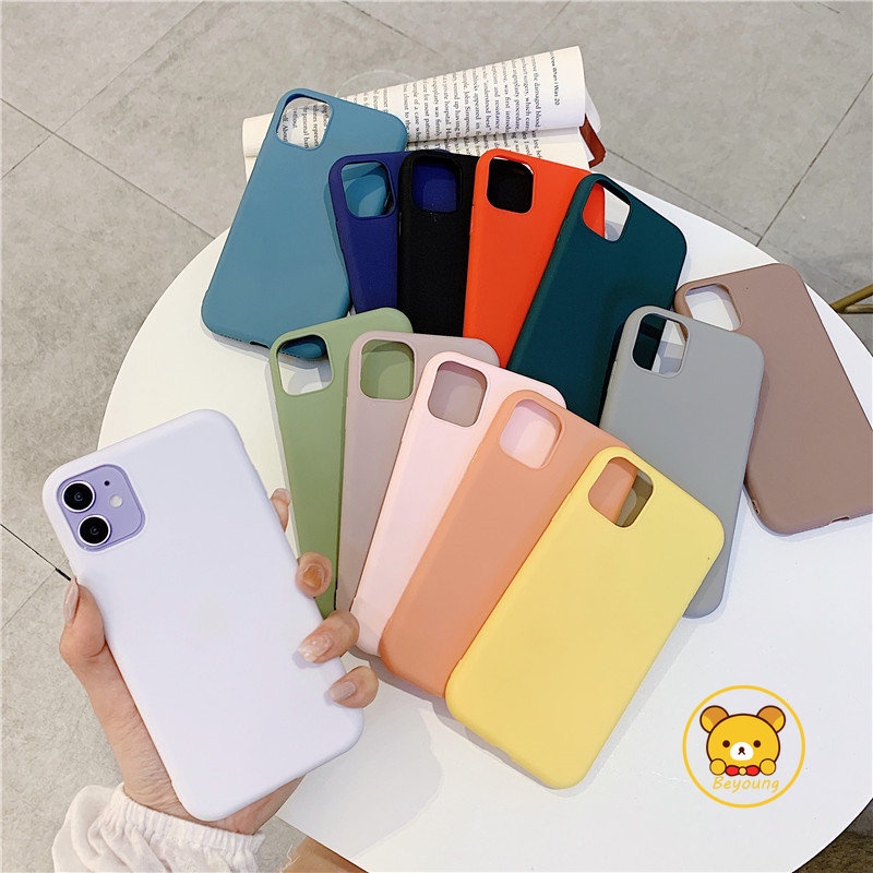 Ốp Điện Thoại Silicone Màu Trơn Mặt Nhám Chống Sốc Cho Samsung Galaxy S7 edge M33 M51