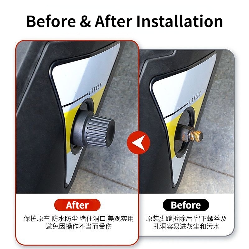1 Cặp Vỏ Bọc Bàn Đạp Xe Máy / Xe Đạp Điện Bằng Cao Su