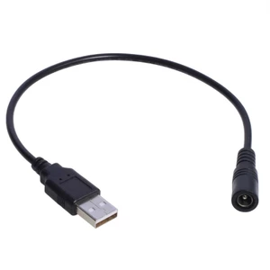 Cáp kết nối nam sang nữ USB sang 5,5mmx2,1mm Dây cấp nguồn DC 5V