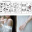 THI Chống Thấm Nước Tạm Thời Hình Xăm Dán Hoa Hồng Đen Chuyển Flash Tatoo VN