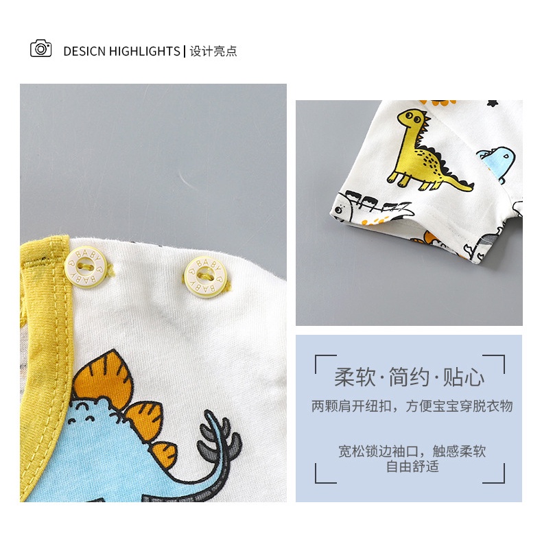 Trẻ Em Tay Ngắn Phù Hợp Với Mùa Hè Phong Cách Mới Bé Trai Cotton Nguyên Chất Quần Short Bé Gái Hàn Quốc Quần Áo Trẻ Em NVY5