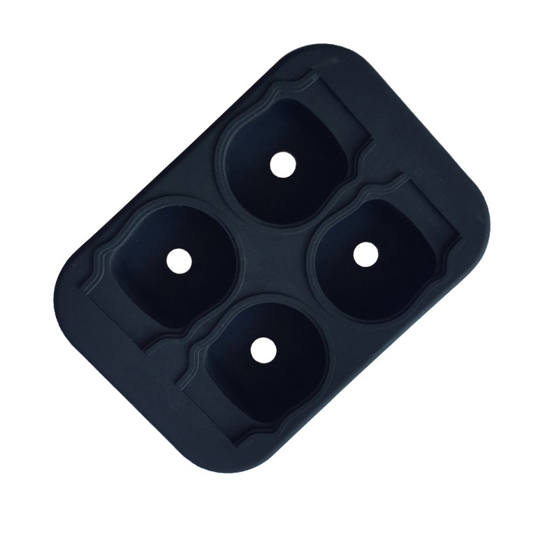 4 khoang đầu lâu silicone khuôn whisky đá khuôn sô cô la khuôn kem khuôn bánh trang trí khuôn bánh pudding thạch khuôn DIY dụng cụ nướng bánh