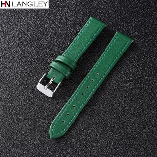 Dây Đeo Đồng Hồ Bằng Da Thật Mỏng Nhiều Màu 10mm 12mm 14mm 16mm 18mm 20mm 22mm