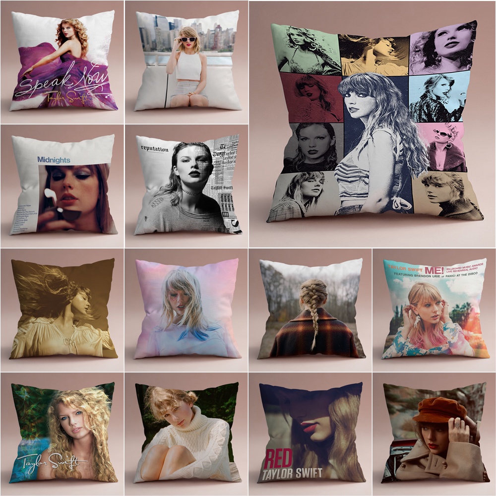 Vỏ Gối Đơn In Hình Album Taylor Swift Trang Trí Nội Thất