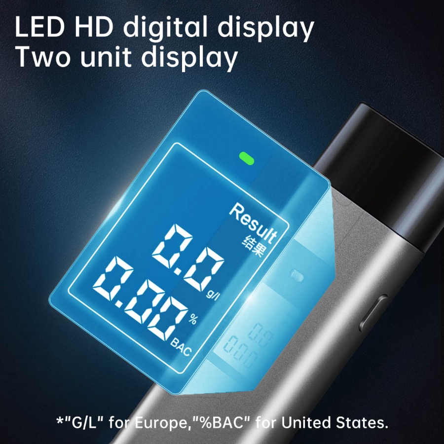 Máy kiểm tra cồn Mijia Hydto T1 cầm tay, màn hình LCD HD, đo hơi thở kỹ thuật số