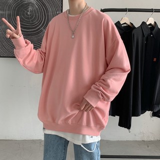 Áo Nỉ Cổ Tròn Hợp Thời Trang Dài Tay Không Mũ áo Unisex form rộng
