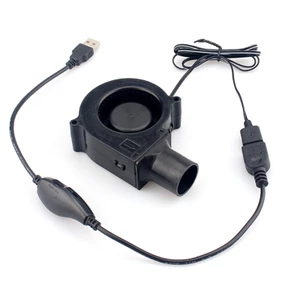 Quạt chạy bằng USB 7530 5V mới có bộ điều khiển tốc độ- Máy thổi nhỏ gọn và yên tĩnh cho thịt nướng và cắm trại