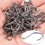 JUNYUE88US Fishhook Jigbait Cá chép Thép Carbon Sắc Nét Vòng Tròn Móc Fishihook Bộ Mustad Móc Pesca Sống Mồi Bay Phụ Kiện Câu Cá Nhật Bản Móc Barbed Fishhook