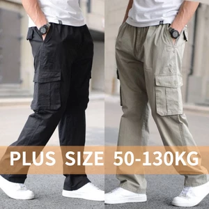Quần Thể Thao Cotton Lưng Thun Phối Túi Hộp M-6XL Dành Cho Nam Giới
