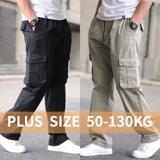 Quần Thể Thao Cotton Lưng Thun Phối Túi Hộp M-6XL Dành Cho Nam Giới
