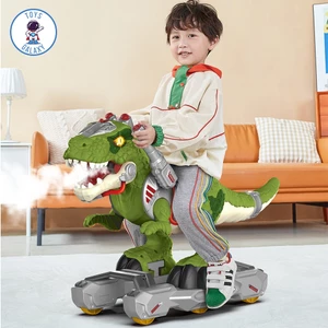 Xe Chòi Chân Khủng Long Bạo Chúa Tyrannosaurus Cho Bé Lớn Có Đèn, Nhạc phun khkh