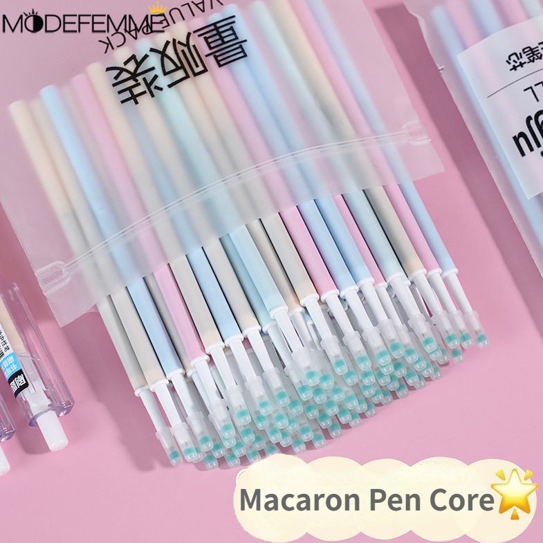 Set 10 / 20 Ruột Bút Mực Gel / Macaron Thay Thế Màu Đen Tiện Dụng Cho Học Sinh / Văn Phòng