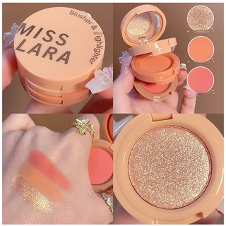 Phấn Má Hồng Bắt Sáng Ba Tầng Mềm Mịn Không Thấm Nước Và Mồ Hôi Lâu Trôi Miss Lara