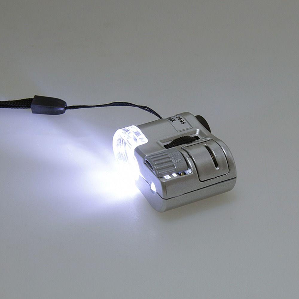 Kính hiển vi bỏ túi LACYES, Kính lúp cầm tay Lúp, Máy trang sức chạy bằng pin cầm tay 60X di động