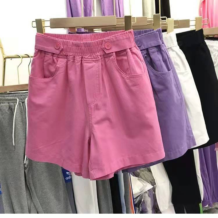 Quần ngắn ống rộng Cotton dành cho nữ sinh viên mùa hè Quần short xu hướng ống rộng