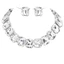 1 bộ xuyên biên giới thời trang rhinestone bộ vòng cổ cá nhân hóa phụ kiện bông tai vòng cổ vuông phóng đại