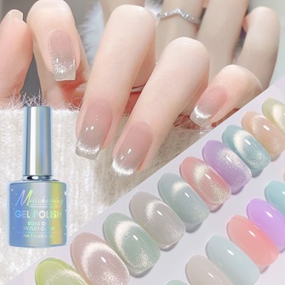 Có những mẫu nail mắt mèo hồng nào có gam màu pastel dễ thương?
