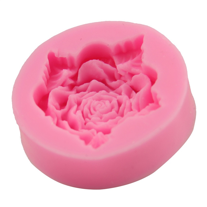 Khuôn Silicone Tạo Hình Làm Bánh Kẹo Hình Hoa Hồng 3D DIY