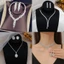 1 Bộ Vòng cổ + Bông Tai Đính Kim Cương Giả Thời Trang Cho Nữ