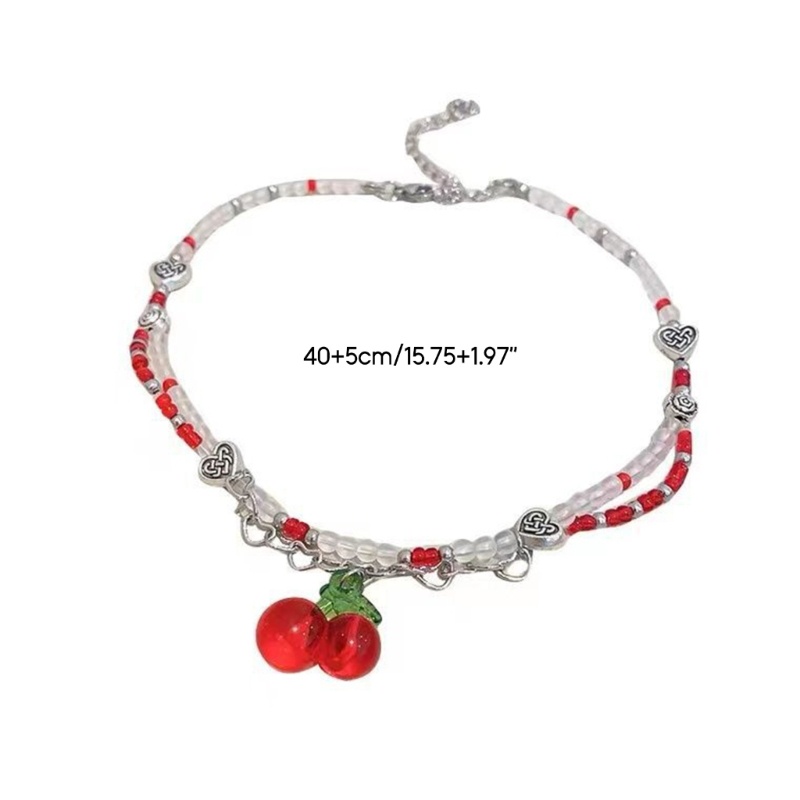 Vòng Cổ Chuỗi Hạt Hình cherry Thời Trang Hàn Quốc Ngọt Ngào Cho Nữ