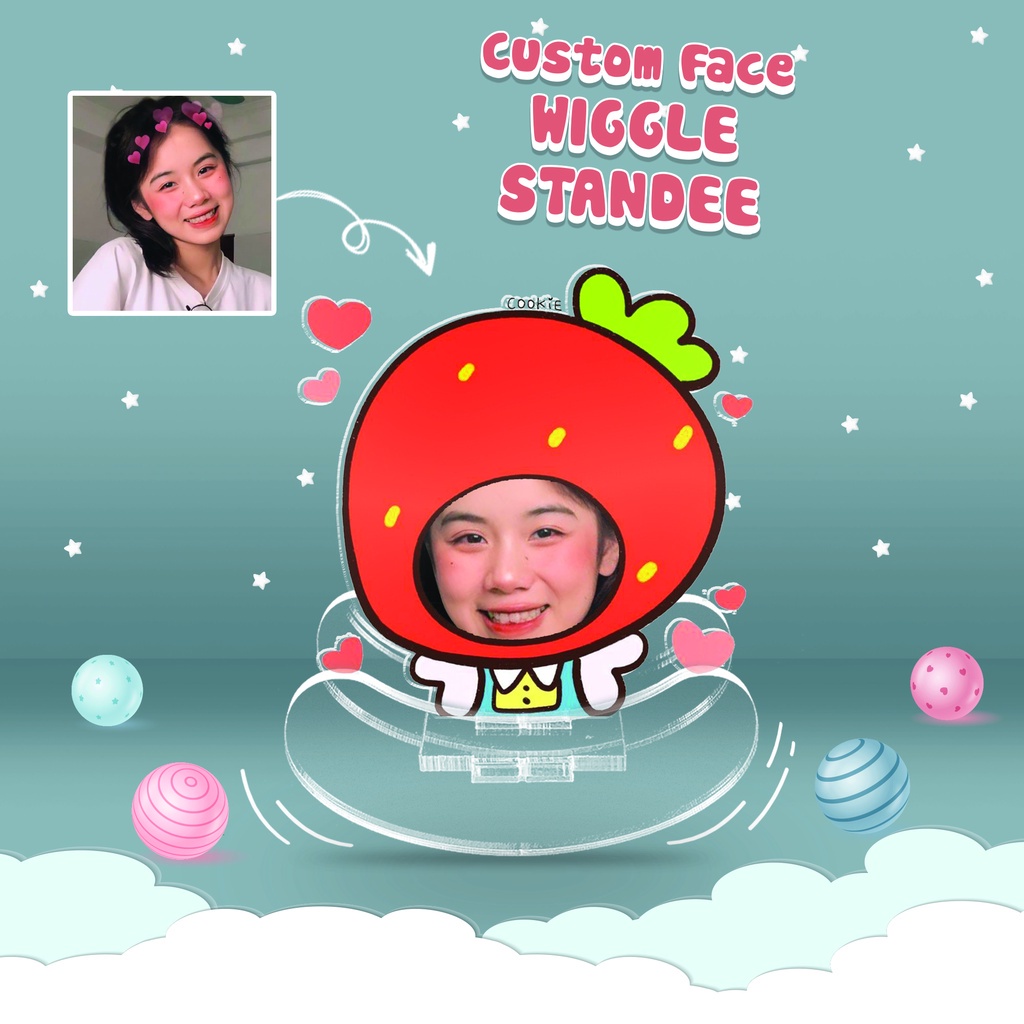 Standee lắc lư lật đật in theo yêu cầu Chibi Cute Động Vật Trái Cây Quà Tặng Cho Cặp Đôi - Trí Decor