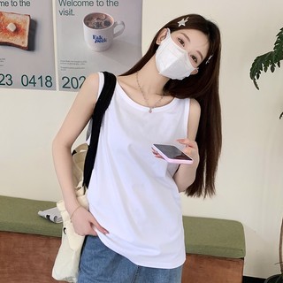 HIIXIIVI Áo Thun Sát Nách 100% Cotton Dáng Rộng In Họa Tiết Màu Sắc Độc Đáo Phong Cách Hàn Quốc Thời Trang Mù