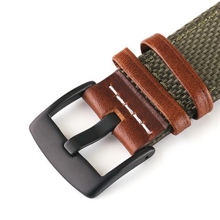 Dây Đeo Đồng Hồ Bằng Vải Nylon Và Da Thật Kích Thước 20mm 22mm 24mm Y2K Phong Cách Cao Bồi Cổ Điển Dành Cho Nam Nữ