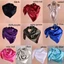 NKSFX Satin Bandana, Khăn quàng cổ lụa hình nón, Baggy Slouchy Beanie Chemo Caps Vuông 90 * 90cm Khăn quàng tóc nữ