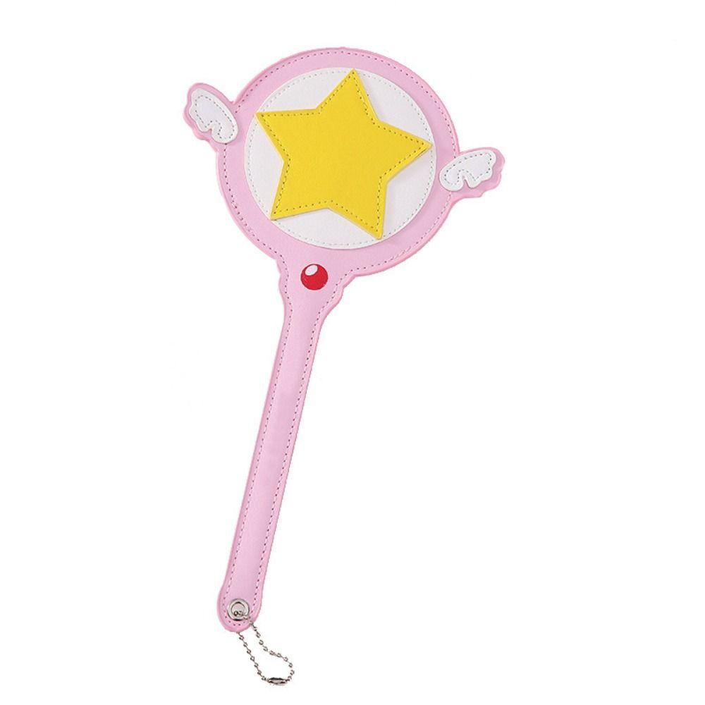 Túi đựng thẻ cây đũa phép hình ngôi sao ITRUMPET, Vỏ thẻ Anime dễ thương, Chất lượng cao có cánh bằng da PU Bảo vệ xe buýt Thẻ tàu điện ngầm