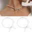 Mya Diamonds Bowknot Neckchain Siêu Cổ Tích Cổ Dây Xích Có Thể Điều Chỉnh Choker Dây Xích