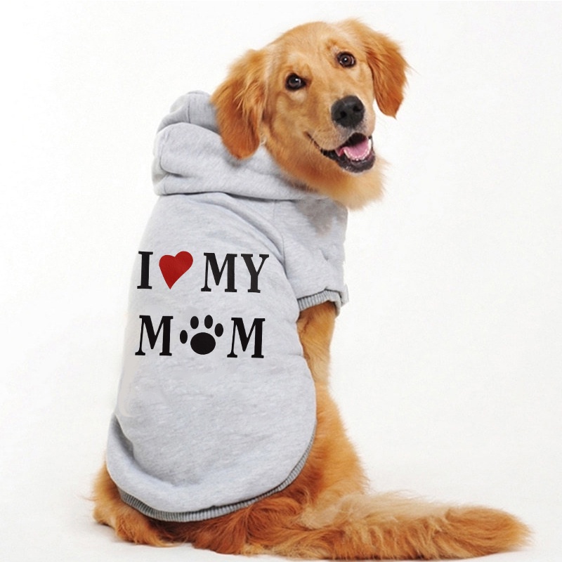Áo sweater Có Mũ Trùm Phối Lông Ấm Áp Theo Phong Cách Thu Đông Dành Cho Thú Cưng