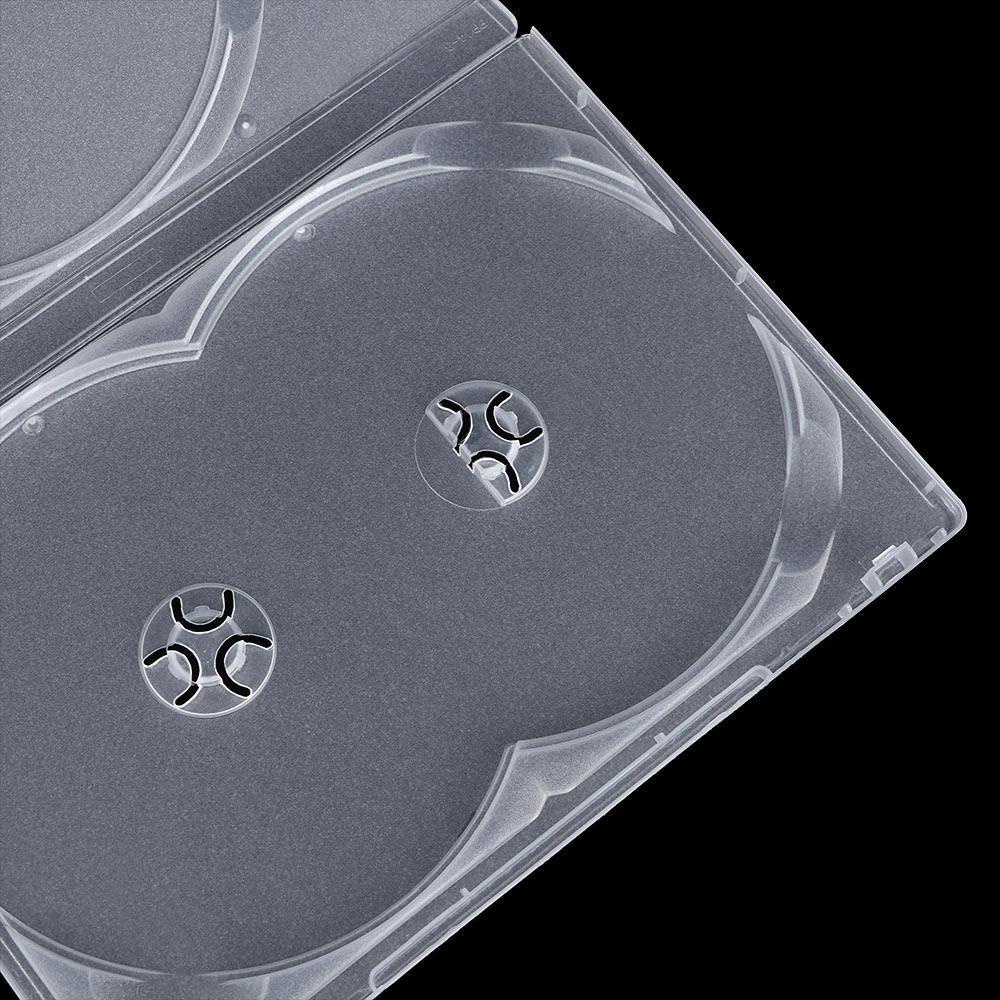 Hộp đựng DVD JUNYUE88US Bọc toàn bộ Vỏ lưu trữ bằng nhựa cho 3 ngăn đựng đĩa