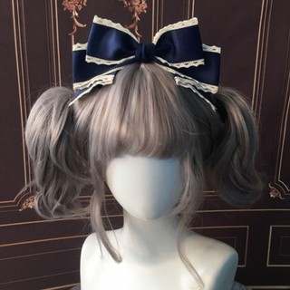 Kẹp tóc ren handmade với nơ và ruy băng vintage, phù hợp cho cosplay