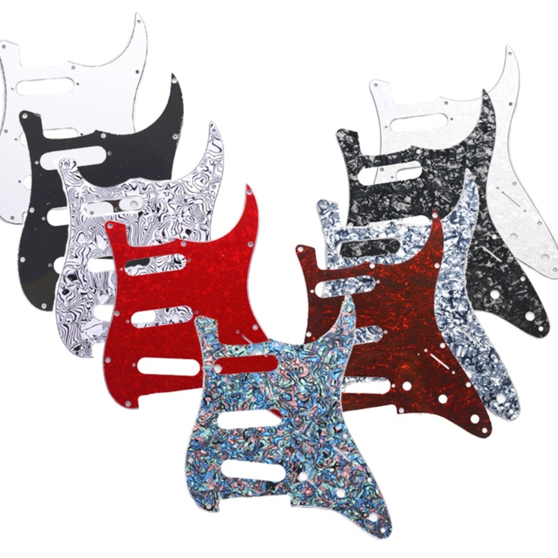 Mya 1Pc S + S + S 11 Lỗ Đàn Guitar Trái Pickguard Scratch Plate cho Mỹ Sản Xuất Tiêu Chuẩn Tiêu Chuẩn Phong Cách Hiện Đại 3Ply