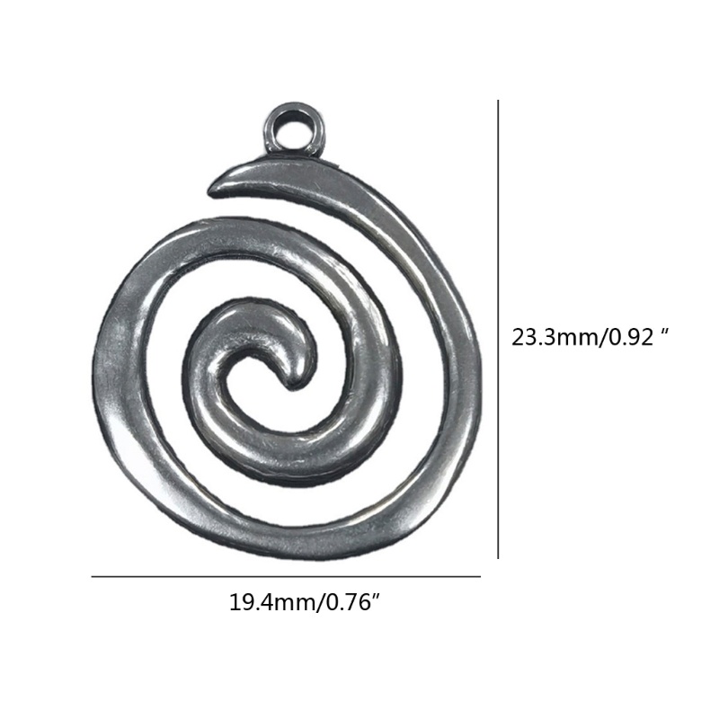 Coo antique silver plated whirlpools charm mặt dây chuyền để làm đồ trang sức phát hiện diy
