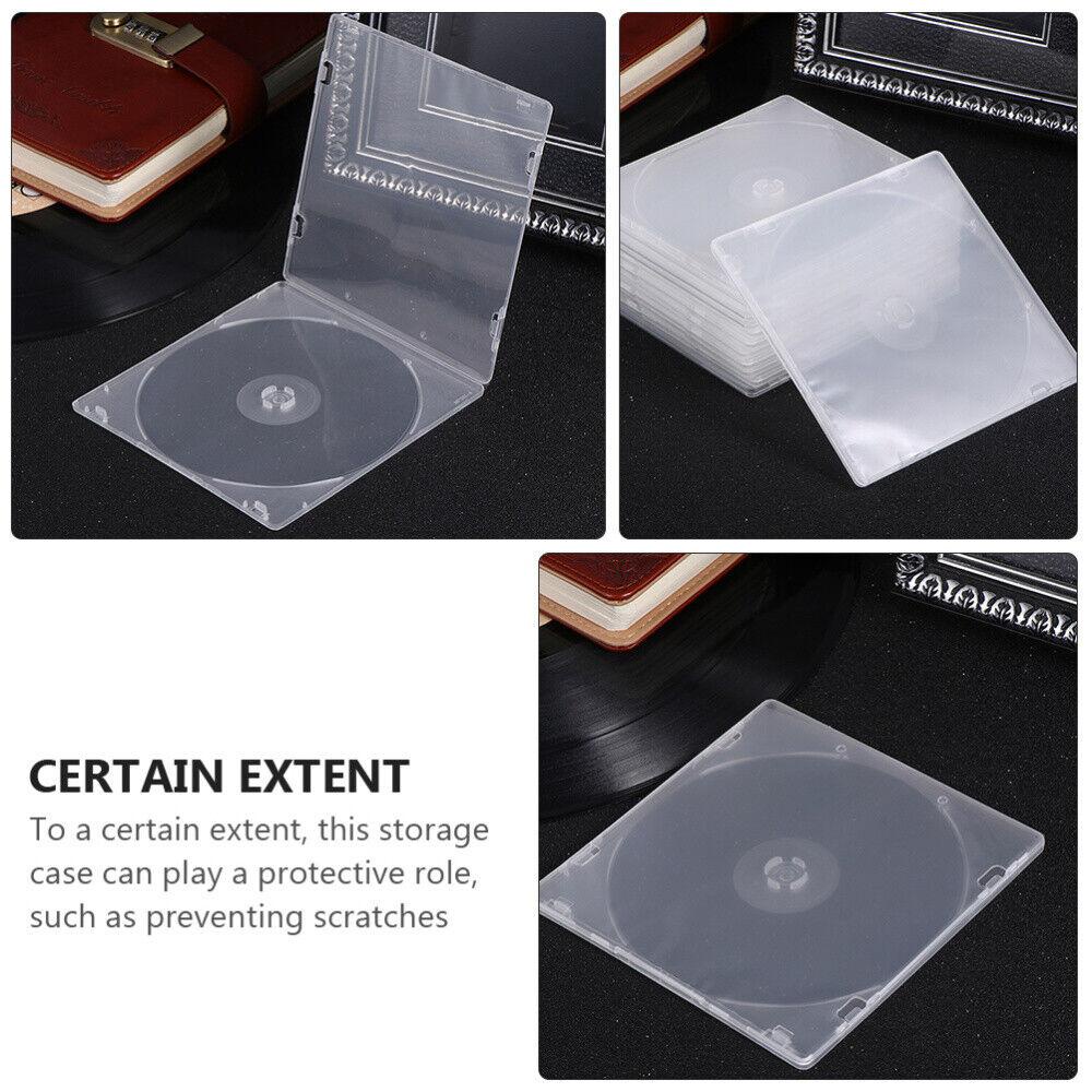 MONOSTYLE 20 Cái CD, Hộp PP vuông trong suốt PP, Vỏ đĩa đơn phong cách mỏng di động có thể lắp đặt Hộp cao su mềm CD