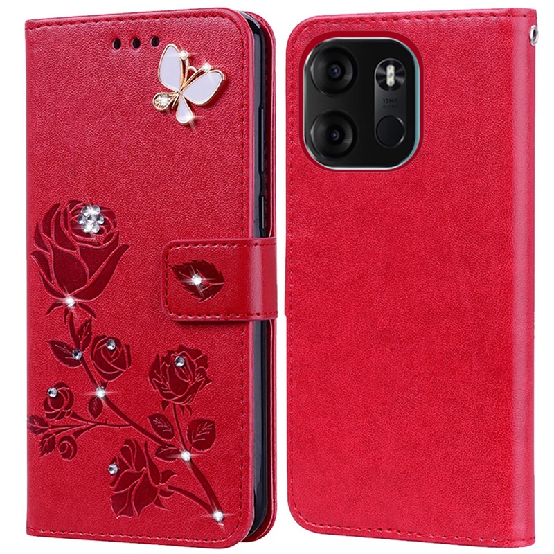 Ốp Điện Thoại Silicon Da In Nổi Họa Tiết Hoa Hồng Xinh Xắn Cho Tecno Spark Go 2023 / Pop 7 Pro BF7 Pop7 Pro