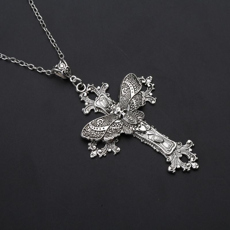 YOI Đầu Bướm Côn Trùng Đầu Lâu Xương Đòn Dây Chuyền Vòng Cổ Cô Gái Đảng Gothic Trang Sức Thời Trang