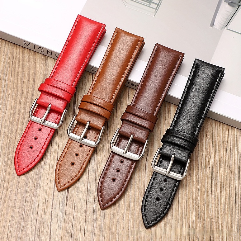 Dây Đeo Đồng Hồ Bằng Da Bò 12-24mm 12 / 13 / 14 / 15 / 16 / 18mm 20 / 21 / 22 / 23 / 24mm