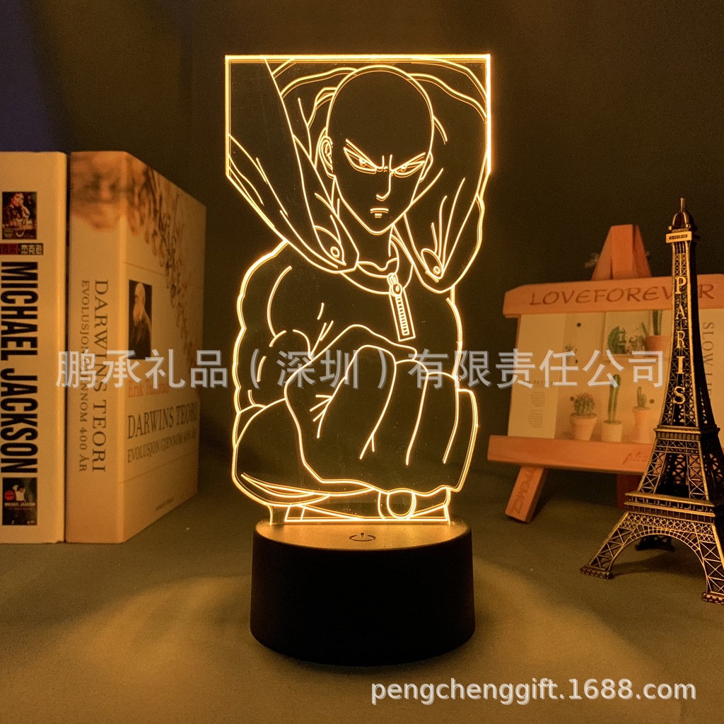 HK1 Anime One Punch Man Saitama Hình Led Đèn Ngủ Để Trang Trí Nhà Cửa Đèn Ngủ Mát Manga KH1
